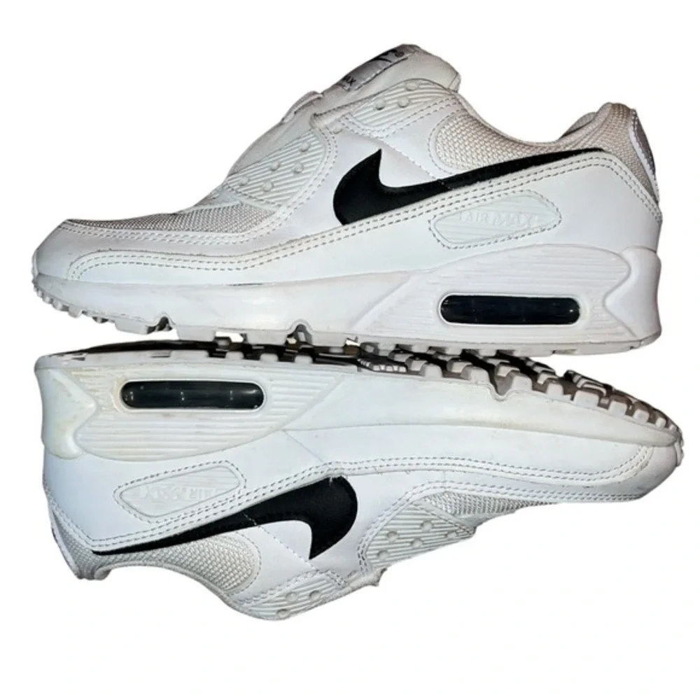 Nike Air Max 90‎ Womens 7.5 White Black Casual Sneakers Athletic Shoes